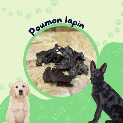 Pulmón de conejo bolsa 100g / Golosinas para perros