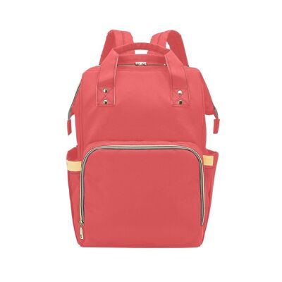 Red Poppy Baby Changing Bag -  Multi-Function Diaper Backpack/Nappy Bag