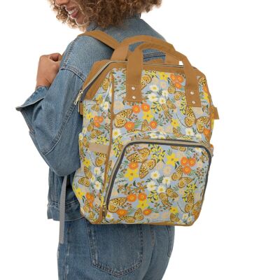 Retro Multi-Function Baby Changing Backpack Bag - Flutterby Baby