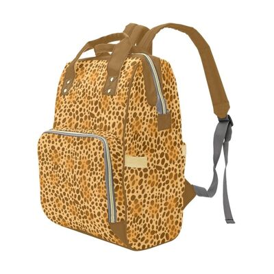 Leopard Print Multi-Function Baby Changing Backpack Bag - Growing Wild