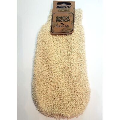 Jute and cotton spa glove