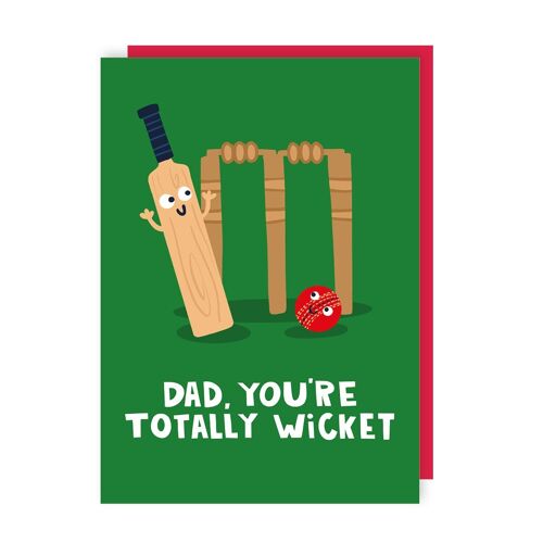Funny Cricket Sports Father's Day Card Pack of 6