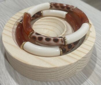 Le bracelet jonc caramel léopard 2