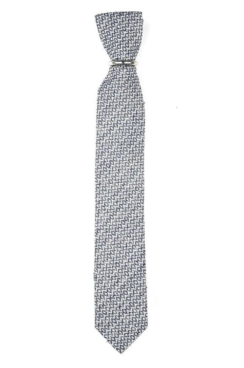 Schmale Krawatte mit Zickzack-Muster