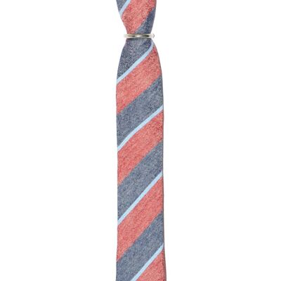 Schmale Krawatte mit Streifen