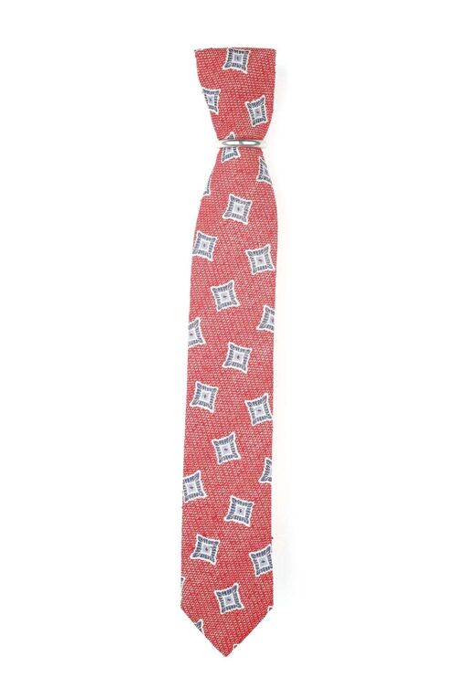 Schmale Krawatte mit markanten Motiven