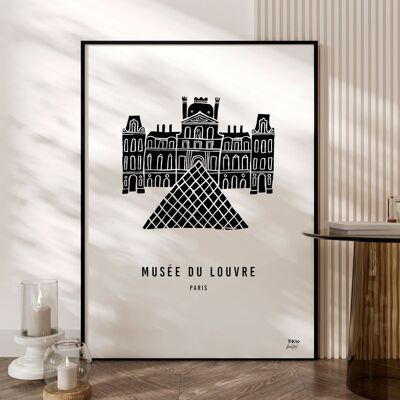 Poster „Der Louvre“ Dekoratives Poster