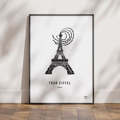 Póster "Torre Eiffel" Póster decorativo
