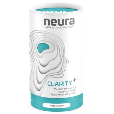 Clarity+ de Neura, suplemento nootrópico natural premium.  Optimice la salud cerebral y el rendimiento mental. Contiene arándano, Ashwagandha, té verde, melena de león y rodiola.