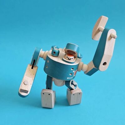 Handmade eco-responsible wooden toy “Space Mek”