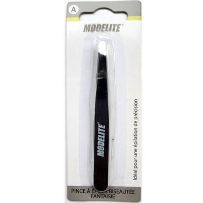 Pince à épiler avec embout biseauté