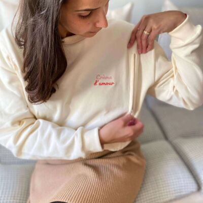 Sweat Allaitement "Crème d'Amour"