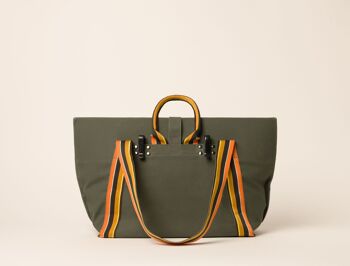 SAC SACOCHE VELO ETINCELLE - KAKI & ORANGE 2