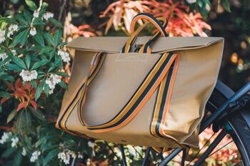 SAC SACOCHE VELO ETINCELLE - BEIGE & ORANGE 3