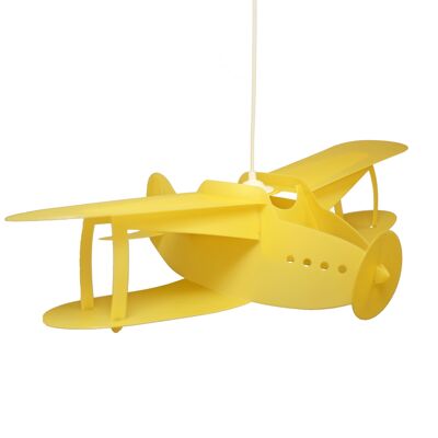 Lampe suspension enfant AVION JAUNE TROPIQUE