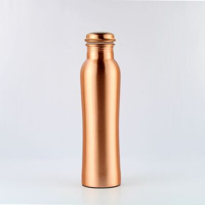 Elcobre Premium Curve Plain Matt Copper Water Bottle - 1L