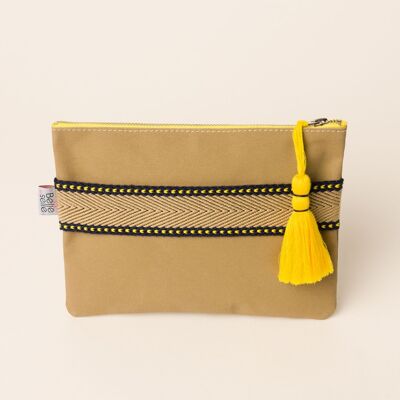 POCHETTE DEMOISELLE BEIGE E GIALLA