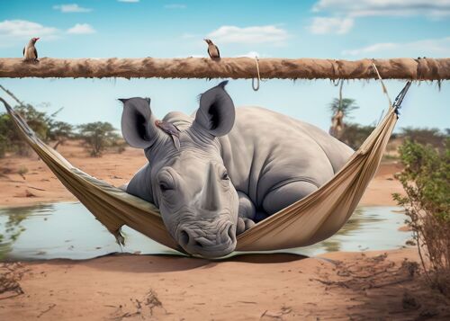 Rhinoceros qui dort