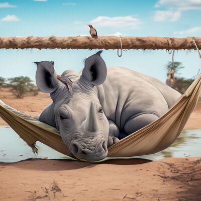 rinoceronte addormentato