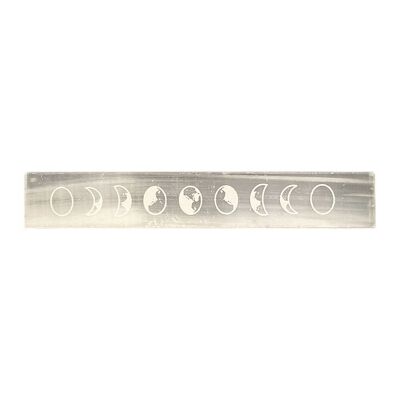 Piastra di ricarica in selenite, design 03, 15x3 cm