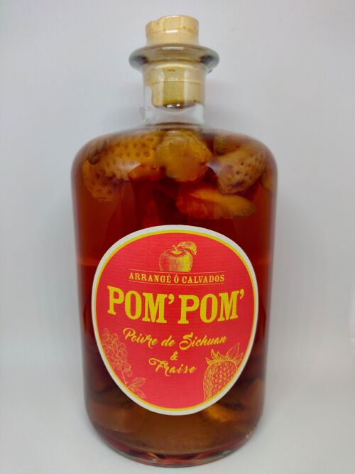 Calvados Arrangé Pom' Pom' : Fraise & Poivre de Sichuan 70 cl