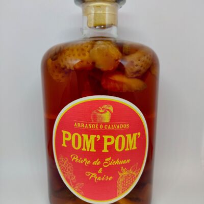 Calvados Arrangé Pom' Pom' : Fraise & Poivre de Sichuan 70 cl