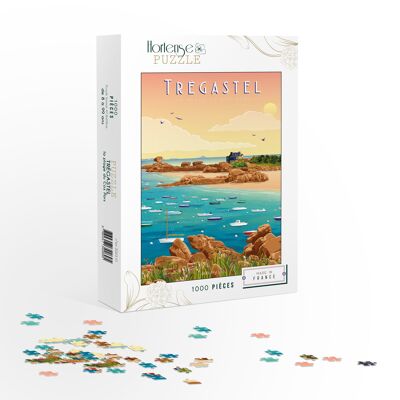 Puzzle Trégastel - Playa de Coz Pors - 1000 piezas