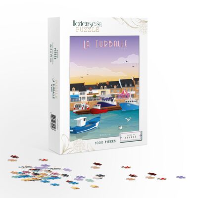 Puzzle La Turballe - el puerto - 1000 piezas