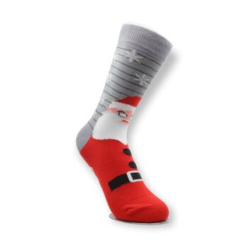 Chaussettes en coton décontractées unisexes de Noël du Père Noël 3