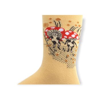 Chaussettes en coton décontractées unisexes au design champignon 4