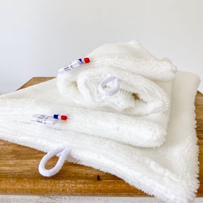 White face towel