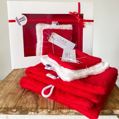 Coffret Cadeau - Rouge et Blanc cassé