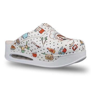 Chef Girl Pattern Air Clogx Sabots en cuir Pantoufles 4