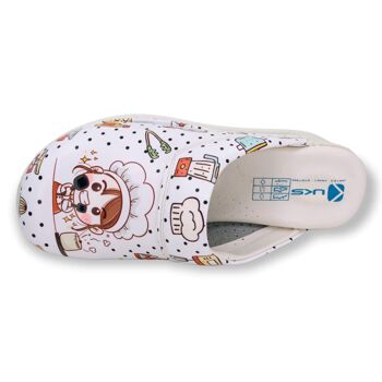 Chef Girl Pattern Air Clogx Sabots en cuir Pantoufles 9