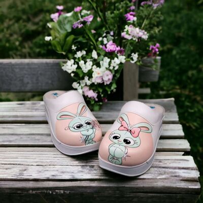 Zoccoli per pantofole in pelle Bunny Air Clogx