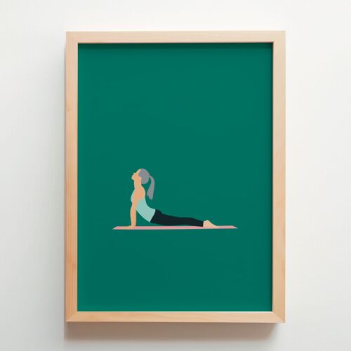 Yoga Dame - aufwärts schauender Hund- Poster