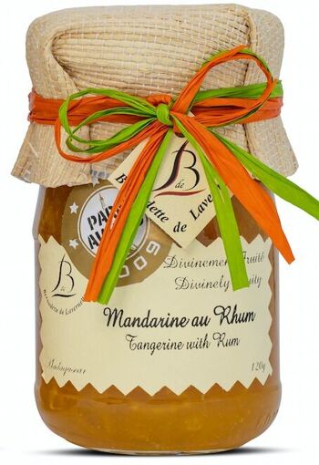 Marmelade Exotique - MANDARINE Sauvage AU RHUM - 120G -(CONFITURES)