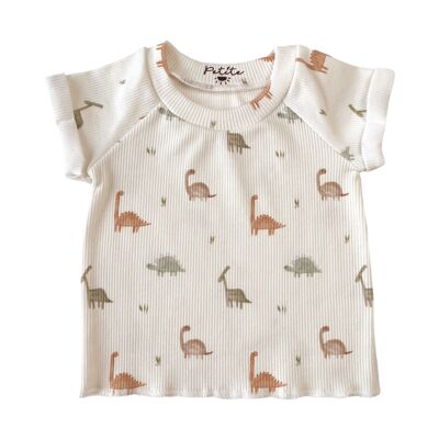 T-shirt bébé en coton / dinosaure