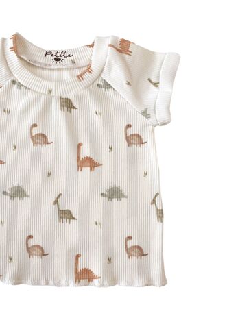T-shirt bébé en coton / dinosaure 2