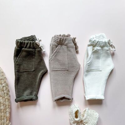 Pantalones de chándal para bebé / de canalé