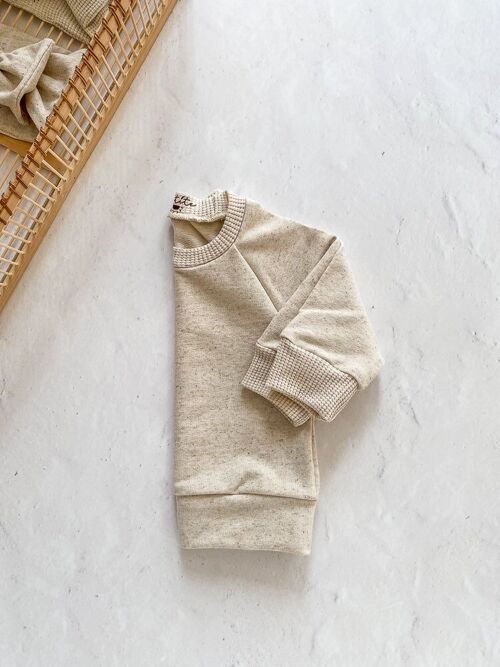 Baby sweater / linen french terry