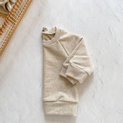 Baby sweater / linen french terry