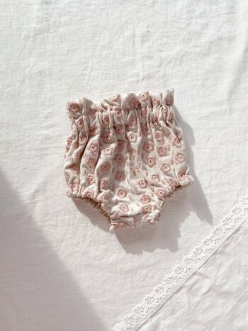 Bloomers / lin fleuri brodé - blush 2