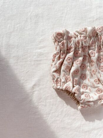 Bloomers / lin fleuri brodé - blush 3