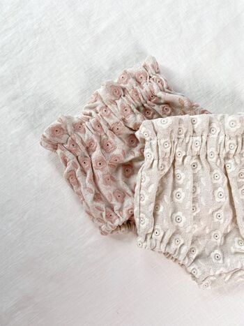 Bloomers / lin fleuri brodé - blush 5