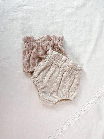 Bloomers / lin fleuri brodé - blush 6