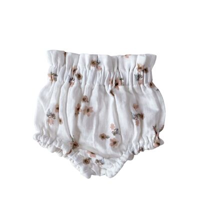 Bloomers / muselina floral - marfil