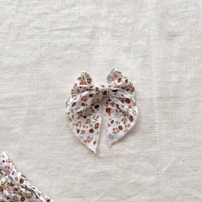 Bow hair clip / poplin vintage