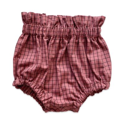 Bloomers / burgundy checkers