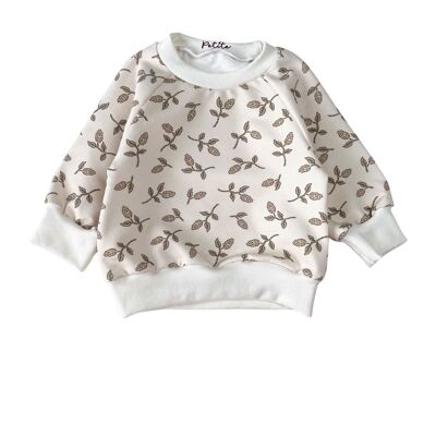 Baby cotton sweatshirt / simple flowers